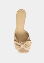 Load image into Gallery viewer, Raffia Mule Mid Heel Sandal
