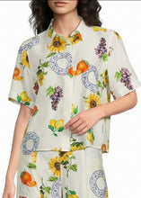 Load image into Gallery viewer, Fruit Print Button Down Cropped Shirt
