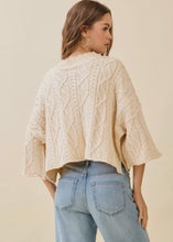 Load image into Gallery viewer, Mock Neck Crop Cable Knit Sweater
