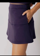 Load image into Gallery viewer, Navy Butter Soft A-Line Mini Skirt
