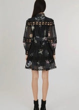 Load image into Gallery viewer, Floral Print Cutout Detail A-Line Mini Dressing
