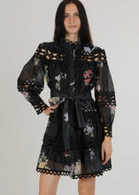 Load image into Gallery viewer, Floral Print Cutout Detail A-Line Mini Dressing
