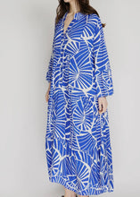 Load image into Gallery viewer, Blue Printed Maxi Dress
