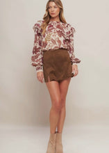 Load image into Gallery viewer, Faux Suede Skort

