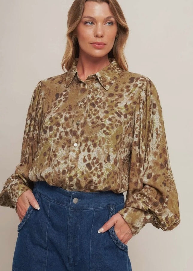 Printed Woven Top