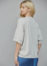 Load image into Gallery viewer, Heather Grey Cashmere Blend Drop Shoulder Sweater
