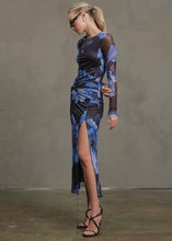 Load image into Gallery viewer, Night Out Mesh Printed Dress
