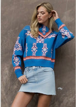 Load image into Gallery viewer, Long Sleeve Print Sweater
