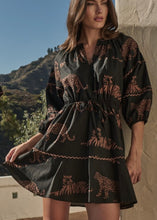 Load image into Gallery viewer, Jungle Split Neck Mini Dress
