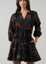 Load image into Gallery viewer, Jungle Split Neck Mini Dress
