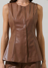 Load image into Gallery viewer, Leather Sleeveless Top

