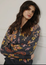 Load image into Gallery viewer, Half Zip Patterned Jacquard Top
