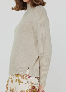 Oat Beige Turtleneck Sweater