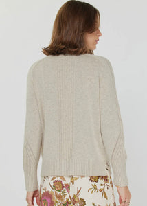 Oat Beige Turtleneck Sweater
