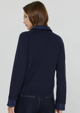 Load image into Gallery viewer, Collared V-Neck Combo Sweater
