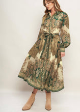 Load image into Gallery viewer, Printed Button Down Midi Dress
