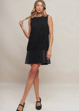 Load image into Gallery viewer, Faux Suede &amp; Faux Leather Shift Dress
