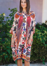 Load image into Gallery viewer, Printed Shirt Dress -One Size

