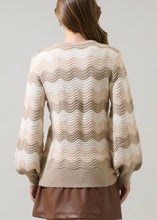 Load image into Gallery viewer, Wavy Striped Knit Sweater
