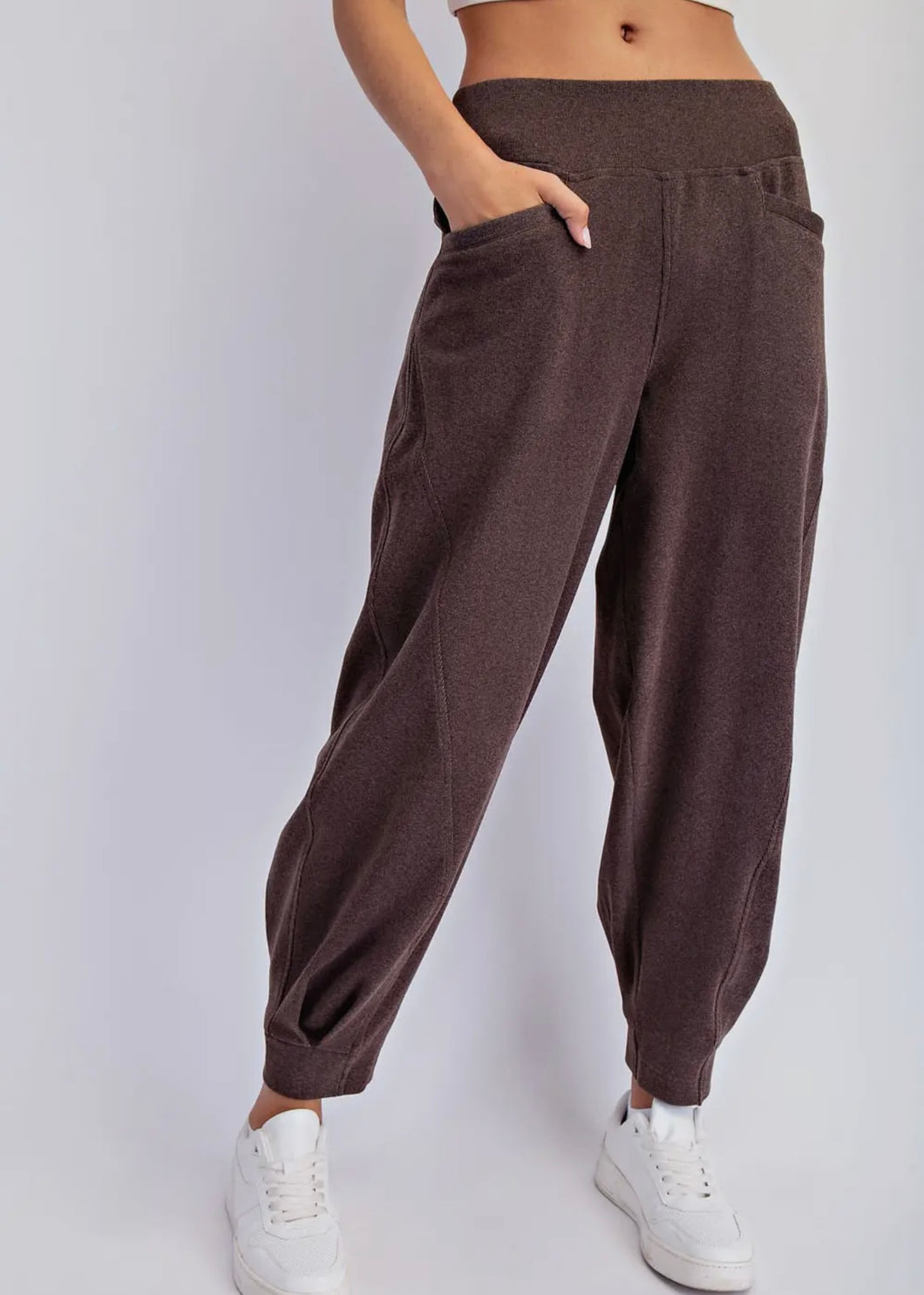 Espresso Rib Brush Cocoon Pant