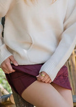 Load image into Gallery viewer, Dark Cherry Quilt Skort
