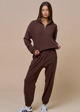 Load image into Gallery viewer, Brown Elastic Waist Sweatpants
