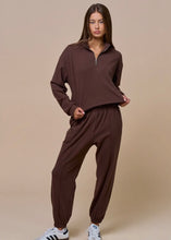Load image into Gallery viewer, Brown Front Zipper Sweatshirt
