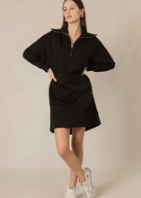 Load image into Gallery viewer, Black Butter Soft Quarter Zip Long Sleeve Dress
