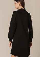 Load image into Gallery viewer, Black Butter Soft Quarter Zip Long Sleeve Dress
