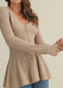 V Neck Hourglass Sweater Cardigan