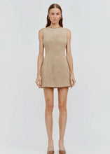 Load image into Gallery viewer, Taupe Vegan Suede Mini Dress
