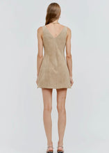 Load image into Gallery viewer, Taupe Vegan Suede Mini Dress

