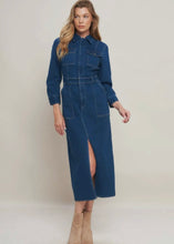 Load image into Gallery viewer, Denim Midi Dress
