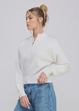 Load image into Gallery viewer, Dolman Half Zip Textured Rib Top
