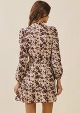 Load image into Gallery viewer, Floral Print High Neck Belted Dress
