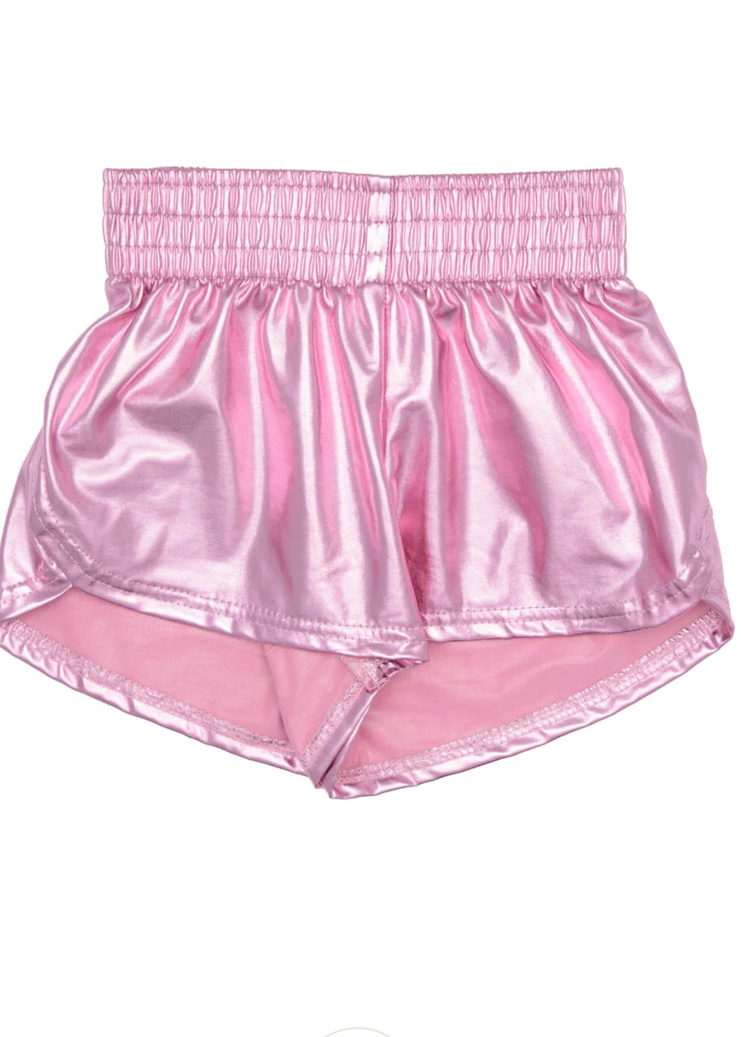 Kids Metallic Light Pink Shorts