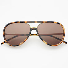 Load image into Gallery viewer, Shay Unisex Aviator Sunglasses - Tortoise/Solid Gray

