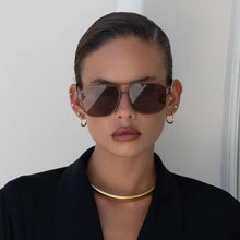 Load image into Gallery viewer, Billie Unisex Aviator Sunglasses - Brown
