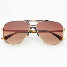 Load image into Gallery viewer, Logan Acetate Aviator Unisex Sunglasses - Tortoise/Brown
