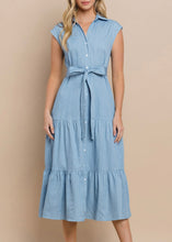 Load image into Gallery viewer, Light Denim Button Down Dress
