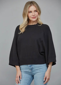 Raglan Sleeve Crew Neck Sweater