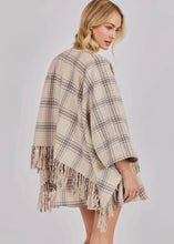 Load image into Gallery viewer, Plaid Fringe Hem Poncho
