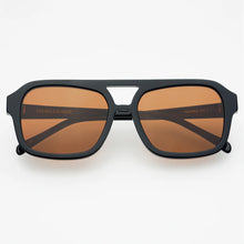 Load image into Gallery viewer, Havana Acetate Aviator Sunglasses - Black
