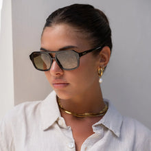 Load image into Gallery viewer, Havana Acetate Aviator Sunglasses - Dark Tortoise
