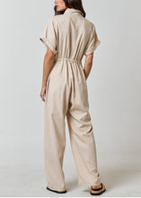 Load image into Gallery viewer, Cream Linen Jumpsuit
