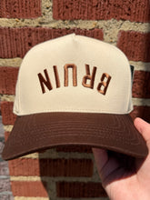 Load image into Gallery viewer, Two Tone Upside Down Bruin Embroidered Trucker Hat

