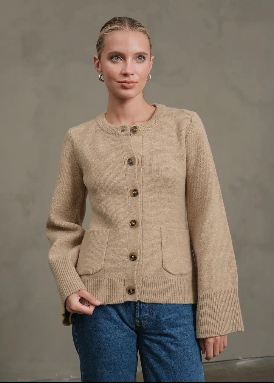 Classic Button-Up Knit Cardigan