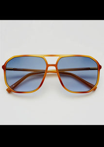 Billie Unisex Aviator Sunglasses-Light Brown