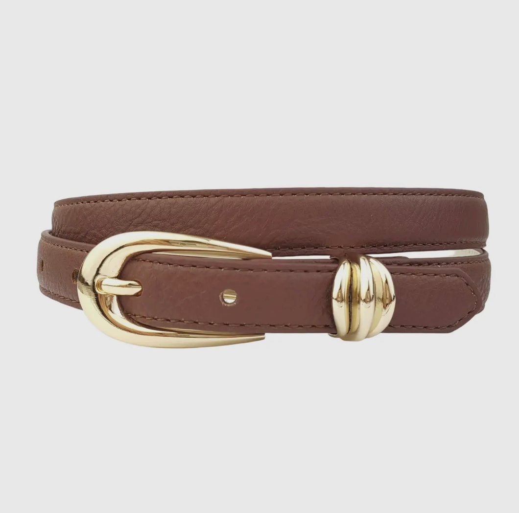 Skinny Gold Buckle Belt