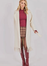 Load image into Gallery viewer, Felt Braided Fringe Coat With Belt
